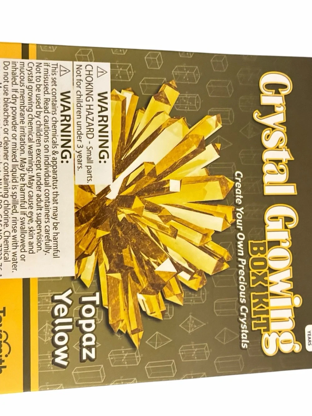 Toysmith Crystal Growing Box Kit Amethyst Purple & Topaz Yellow Science Kit 2pk